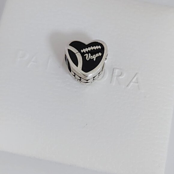 Pandora I LOVE Heart Football Las Vegas Heart Charm S925 Silver for Bracelet - Picture 4 of 8